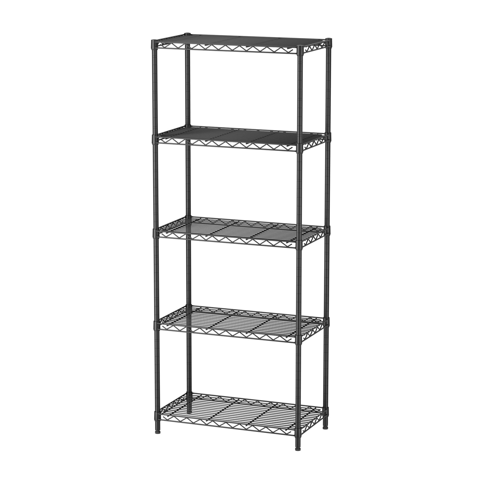 Golpart 6 Tier Adjustable Storage Shelves,Heavy Duty Metal Utility Shelf 900LBS Capacity,Wire Shelving Unit Organizer Rack for Home,Kitchen,Office,Bathroom,Pantry Room,12" D x 22" W x 69" H,Black