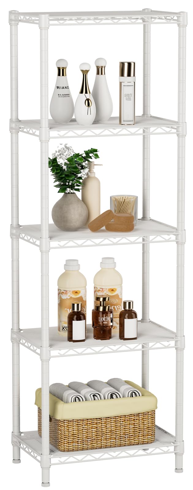 Golpart 6 Tier Adjustable Storage Shelves,Heavy Duty Metal Utility Shelf 900LBS Capacity,Wire Shelving Unit Organizer Rack for Home,Kitchen,Office,Bathroom,Pantry Room,12" D x 22" W x 69" H,Black