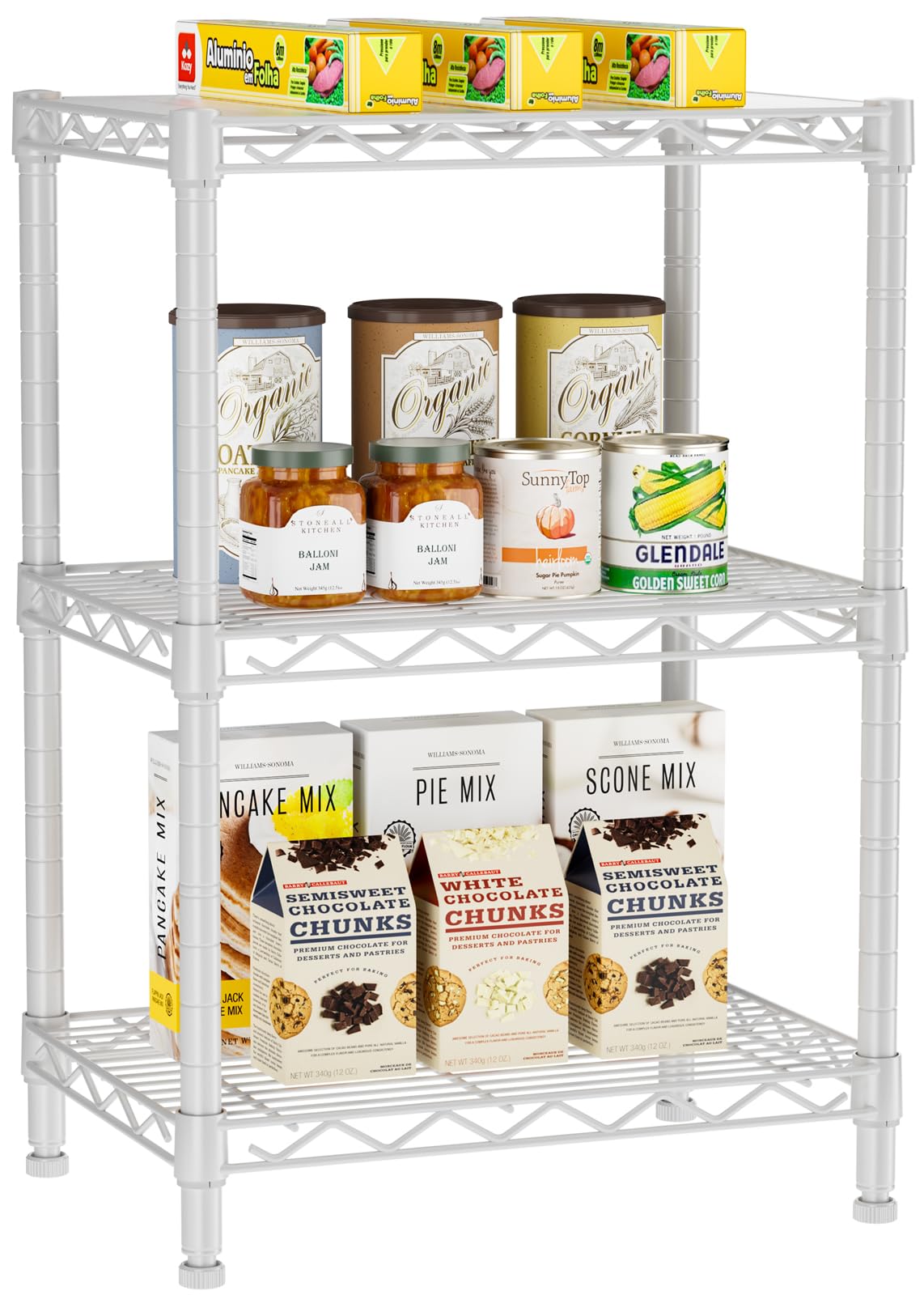 Golpart 6 Tier Adjustable Storage Shelves,Heavy Duty Metal Utility Shelf 900LBS Capacity,Wire Shelving Unit Organizer Rack for Home,Kitchen,Office,Bathroom,Pantry Room,12" D x 22" W x 69" H,Black