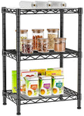 Golpart 6 Tier Shelf Adjustable Storage Mesh Gaps Metal Utility Shelves Wire Shelving Unit Organizer Rack for Home Kitchen Office Bathroom Pantry Room10 D x 16" W x 60" H Black